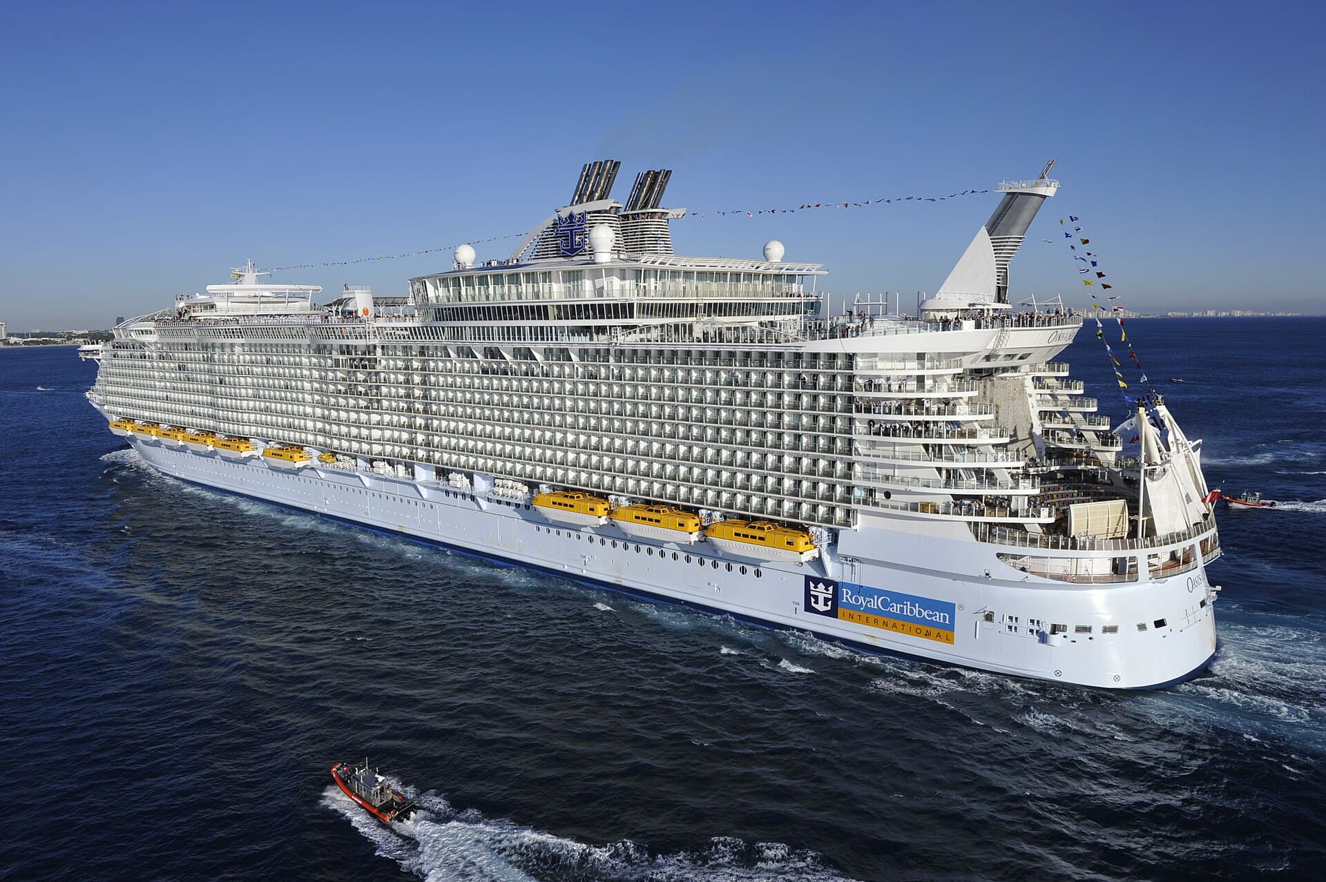 Kreuzfahrtschiff Oasis of the Seas bei der Ankunft in Fort Lauderdale